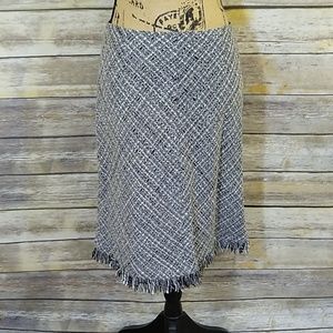 Black and White Tweed Skirt